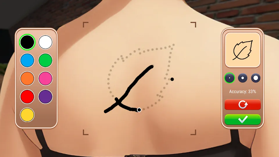 Interior de um estúdio de tatuagem em três dimensões no Tattoo Studio Simulator
