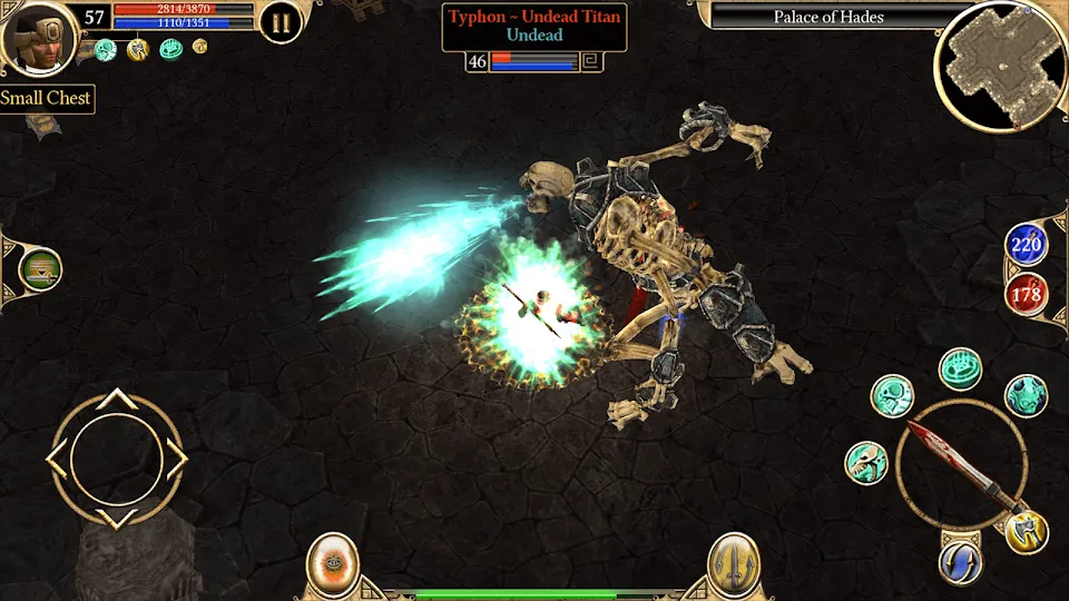 Ruínas de um templo antigo percorridas pelo herói em Titan Quest